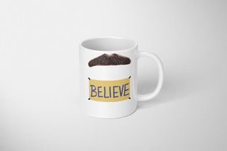 Mug moustache 'Believe'