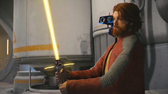 Cal Kestis avec le sabre laser Crossguard dans Star Wars Jedi Survivor