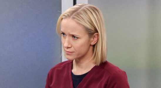 Hannah looking concerned on Chicago Med Season 8