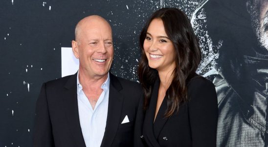 Bruce Willis and Emma Heming at the premiere of Glass