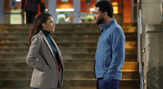 Kelly McCreary as Maggie Pierce and Anthony Hill as Winston Ndugu on Grey