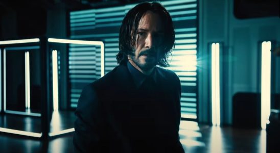 Keanu Reeves in the middle of a fight in John Wick: Chapter 4