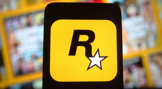 The Rockstar logo on a smartphone