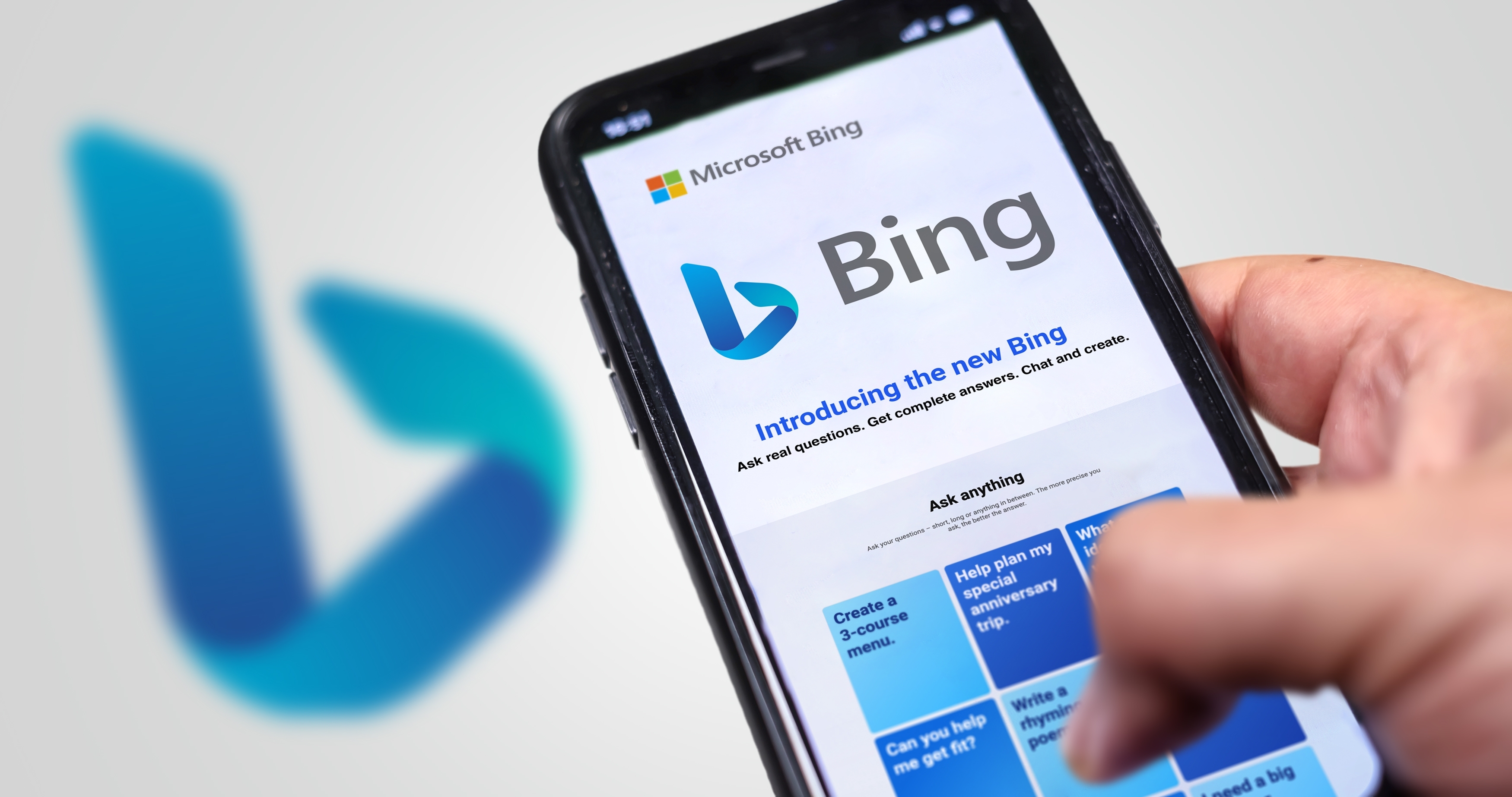 Bing avec ChatGPT sur téléphone