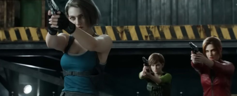 Resident Evil: Death Island Claire Redfield, Rebecca Chambers, and Jill Valentine
