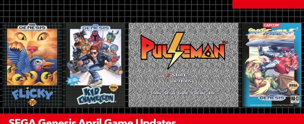 SEGA Genesis – Nintendo Switch Online ajoute Flicky, Pulseman, Kid Chameleon et Street Fighter II' : Special Champion Edition