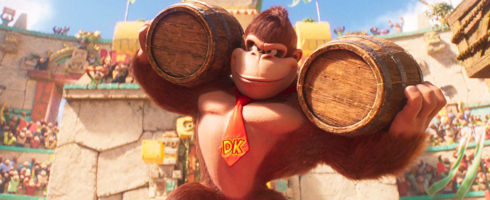 Seth Rogen's Donkey Kong in The Super Mario Bros Movie