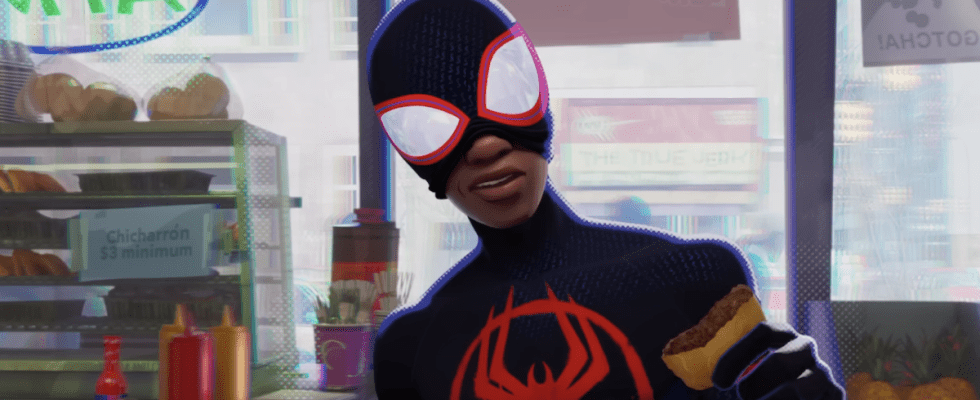 Miles Morales in a bodega in Spider-Man: Across the Spider-Verse