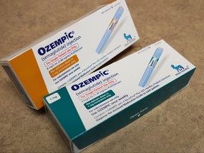 Des boîtes d'Ozempic, un médicament injectable de sémaglutide utilisé pour traiter le diabète de type 2 et fabriqué par Novo Nordisk, sont vues dans une pharmacie Rock Canyon à Provo, Utah, le 29 mai 2023.