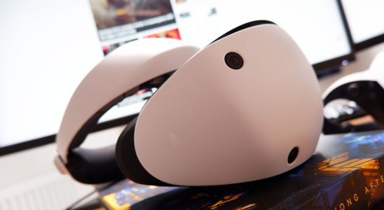 Sony PS VR2 pictured on a desk