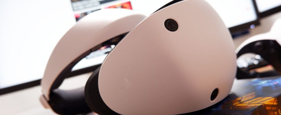 Sony PS VR2 pictured on a desk