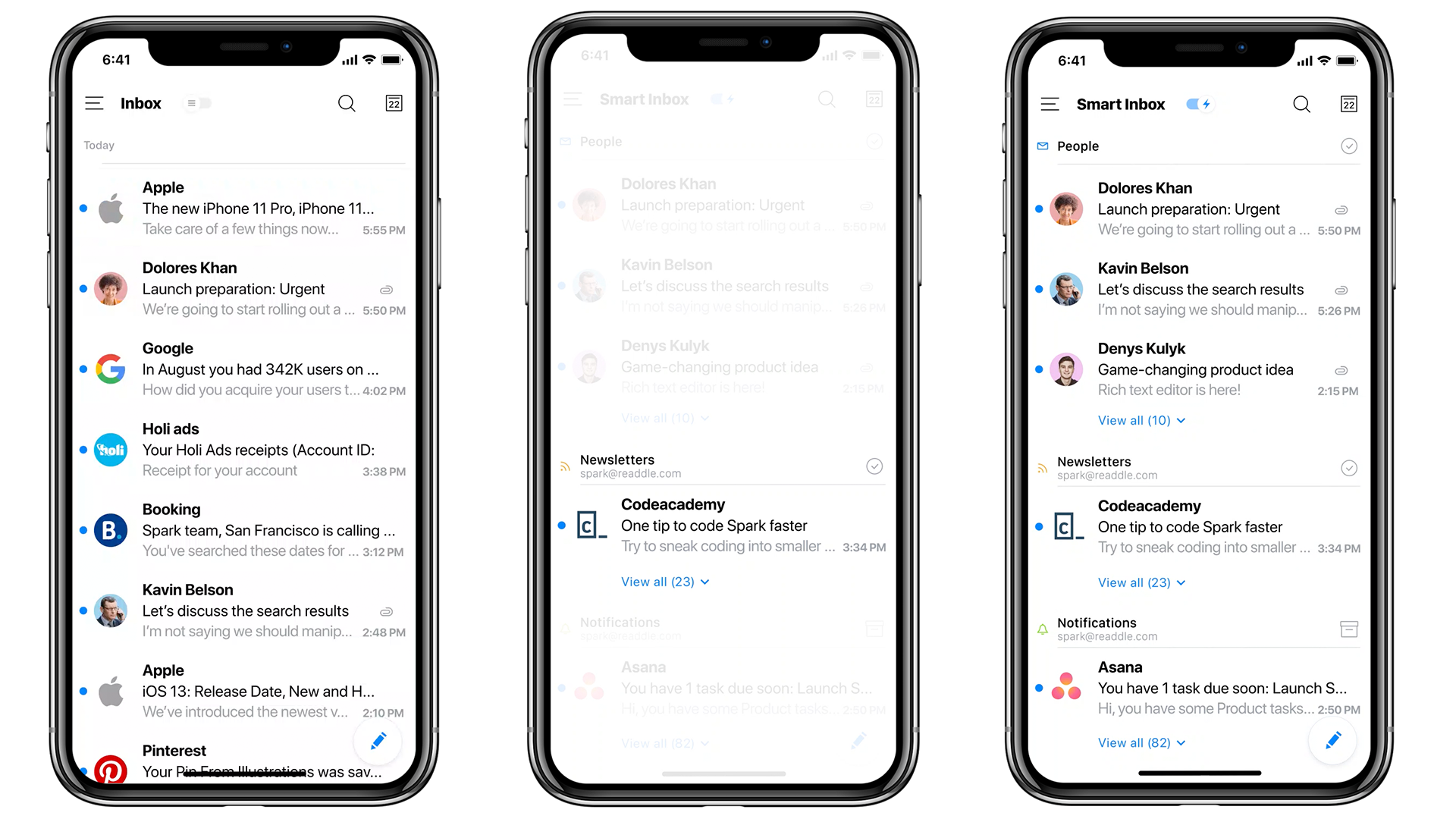 Capture d'écran de l'App Store d'Apple pour l'application de messagerie iOS Spark