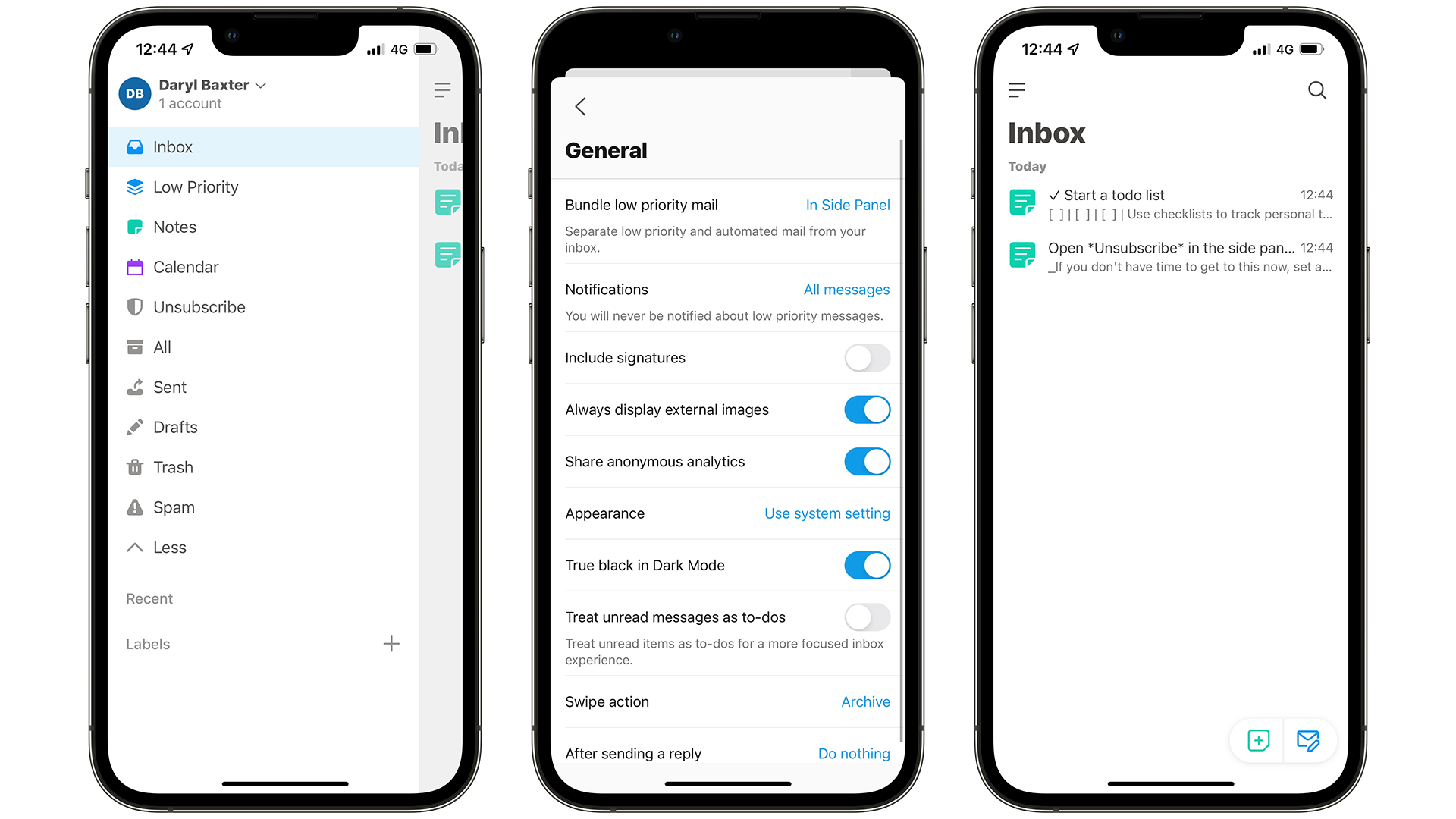 Capture d'écran de l'App Store d'Apple pour l'application Twobird iOS Mail