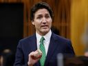 Le premier ministre Justin Trudeau prend la parole lors de la période des questions à la Chambre des communes sur la colline du Parlement à Ottawa, le mercredi 8 mars 2023.