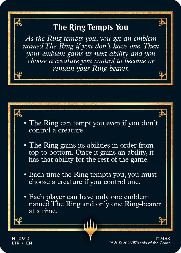 Règles supplémentaires pour The Ring.