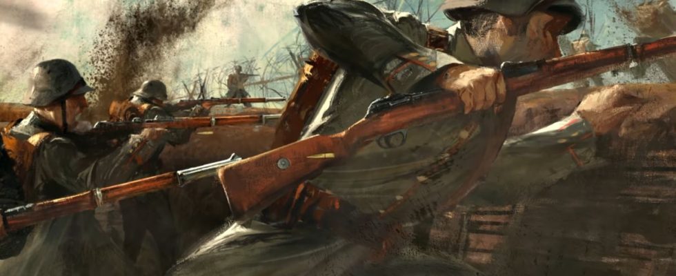The Great War concept art of soldiers in the trenches