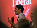 Le premier ministre Justin Trudeau s'adresse à la Commission des jeunes libéraux du Canada lors du congrès libéral à Ottawa le jeudi 4 mai 2023.
