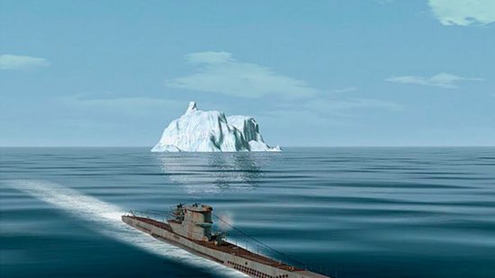 Meilleurs jeux sous-marins : un sous-marin dans les eaux arctiques