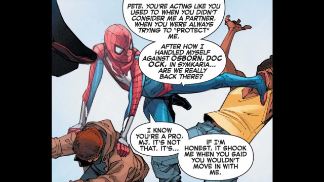 Marvel's Spider-Man 2 Peter et MJ se disputant