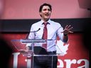 Le premier ministre Justin Trudeau prononce un discours liminaire au Congrès national libéral de 2023 à Ottawa, le jeudi 4 mai 2023.  