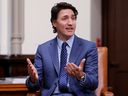 Le premier ministre Justin Trudeau sur la Colline du Parlement à Ottawa.