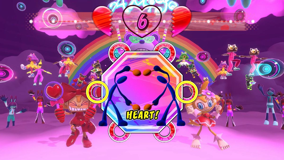 Le mini-jeu Love Checker de Samba de Amigo de Sega : Party Central