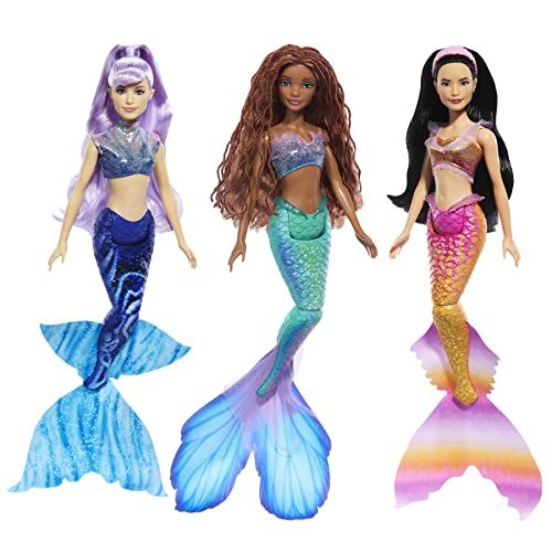 Lot de trois poupées La Petite Sirène Mala, Karina et Ariel