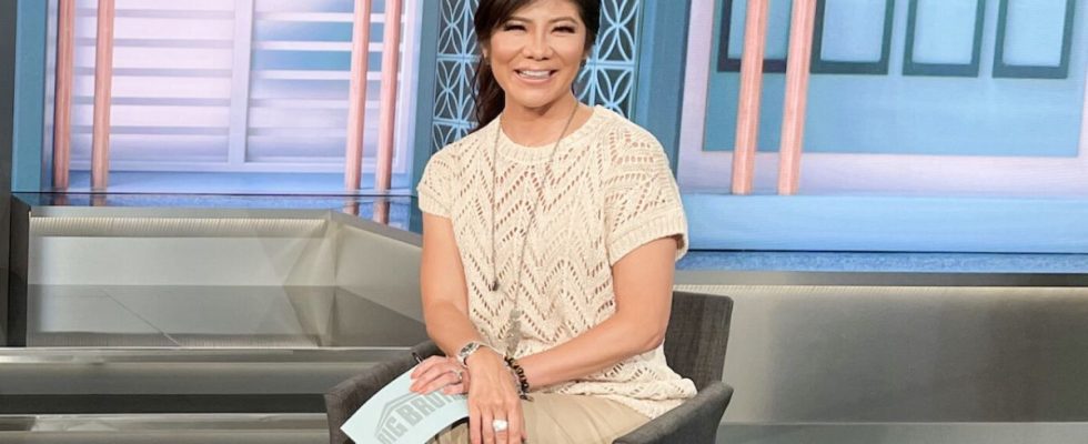 Julie Chen on stage for Big Brother