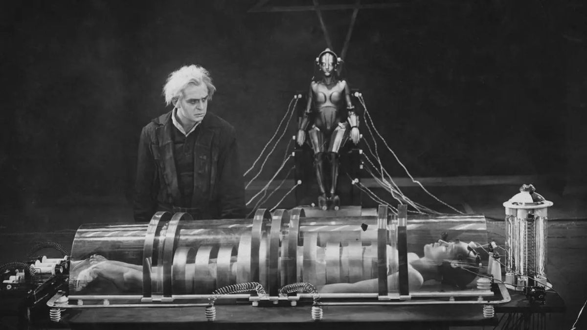 Rotwang, sa personne-machine et Maria de Metropolis (1927).