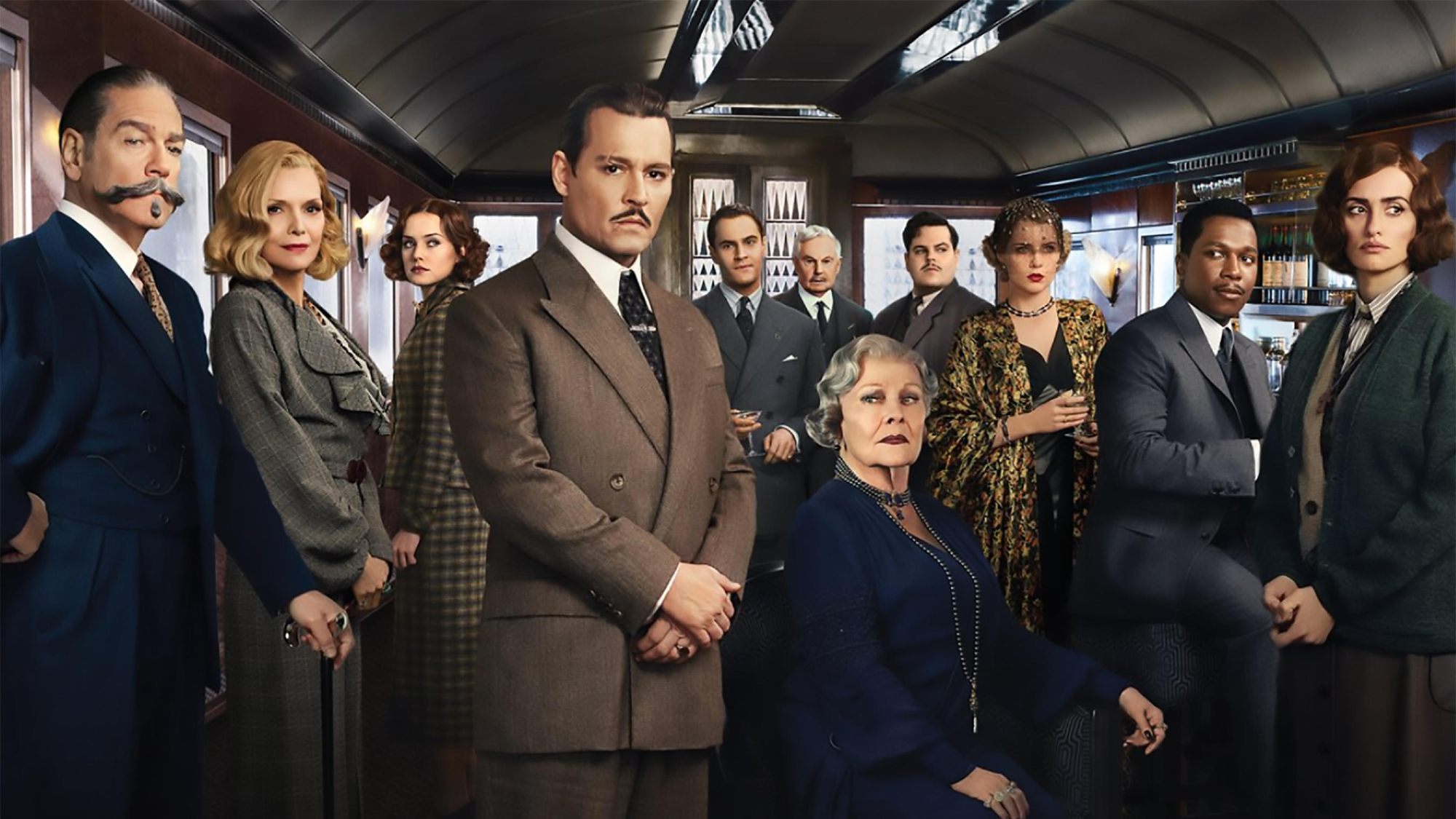 Affiche Murder on the Orient Express avec le casting