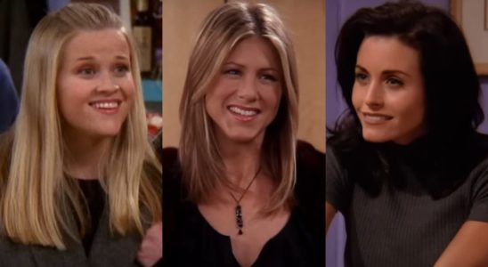 Reese Witherspoon, Jennifer Aniston and Courteney Cox on Friends.