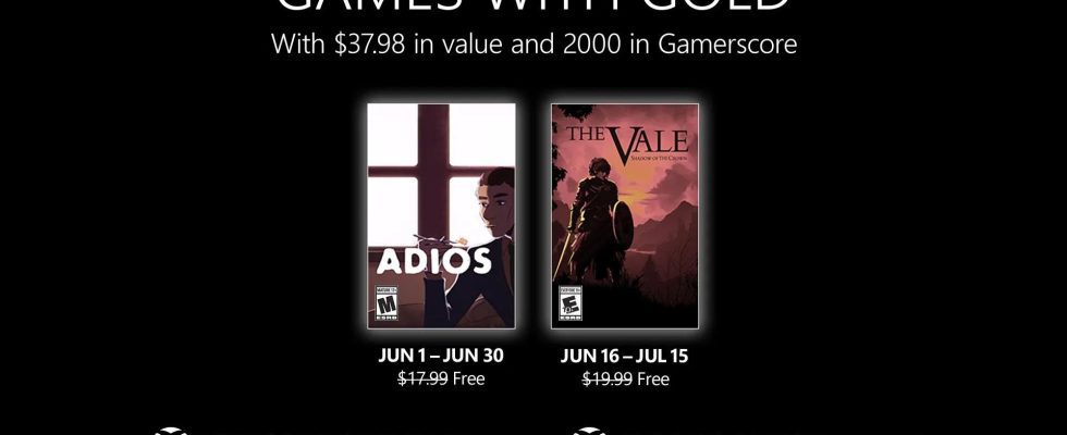 Annonce des jeux gratuits Xbox Live Gold pour juin 2023