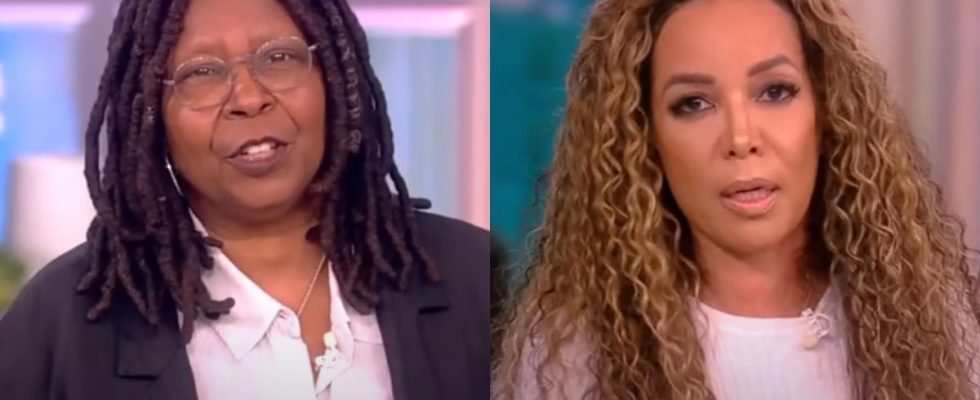 From left to right: Whoopi Goldberg and Sunny Hostin on The View.