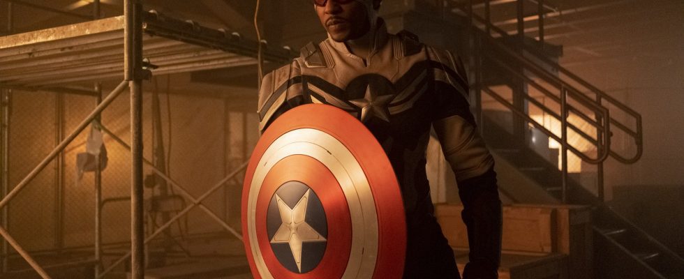 Anthony Mackie as Sam Wilson Captain America in The Falcon and the Winter Soldier