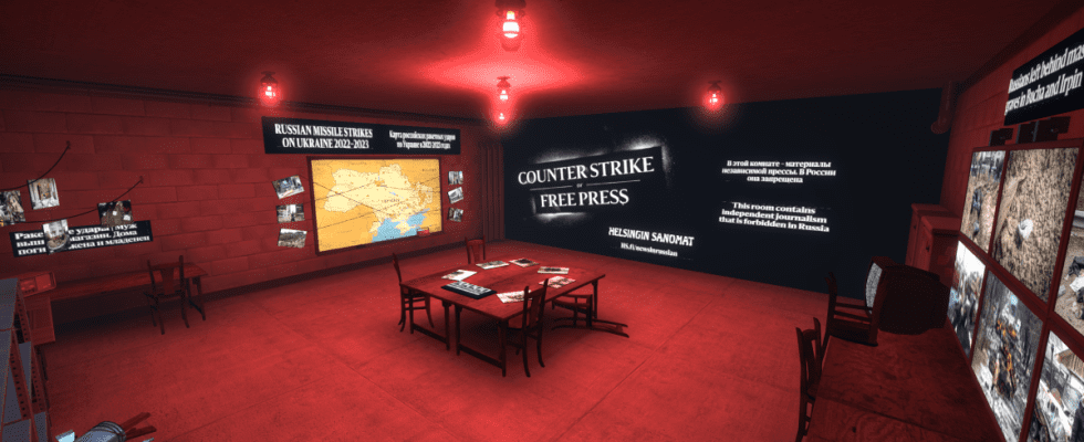 A CS:GO map built by the newspaper Helsingin Sanomat to get info about the war to Russians.