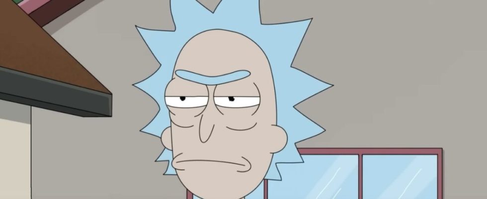 Rick Sanchez scowling on Rick and Morty