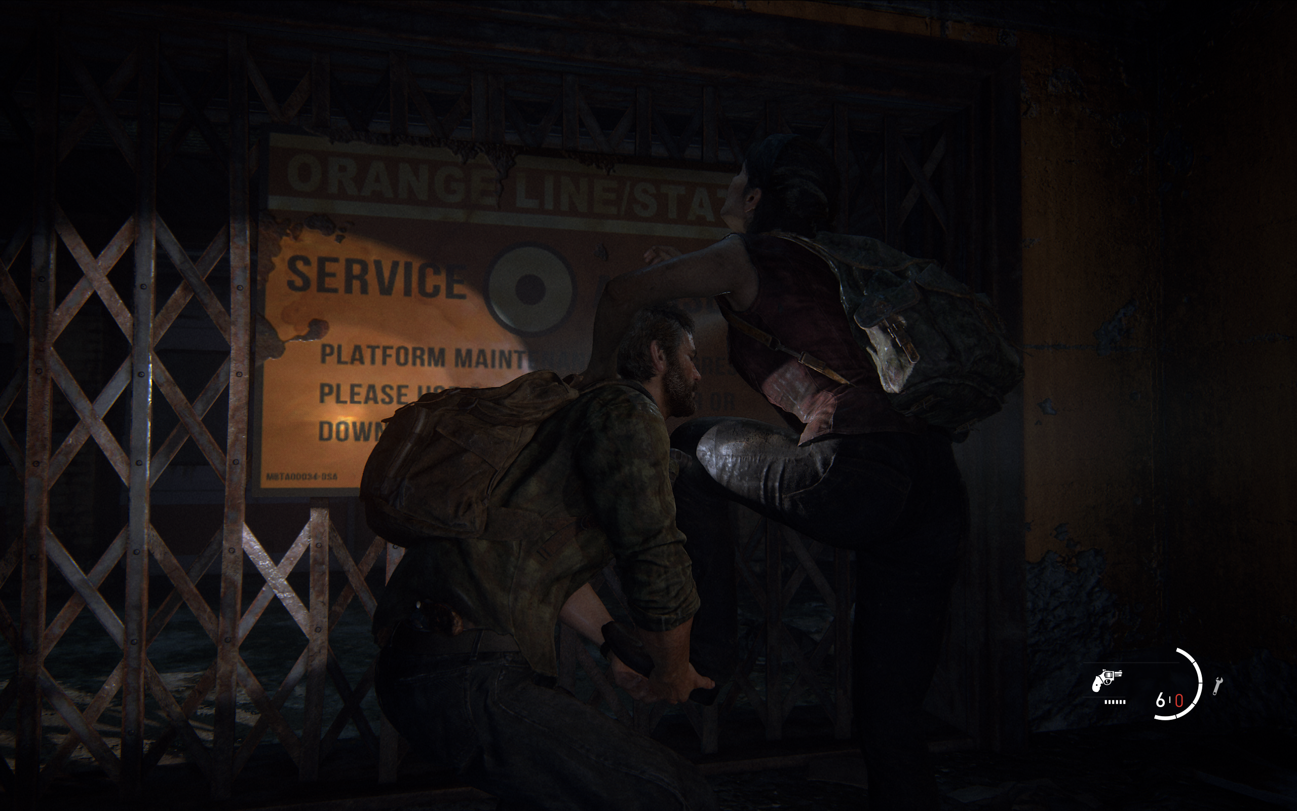 Joel donne un coup de pouce à Tess dans The Last of Us Part 1