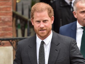 Le prince Harry quitte la Haute Cour de Londres en mars 2023.