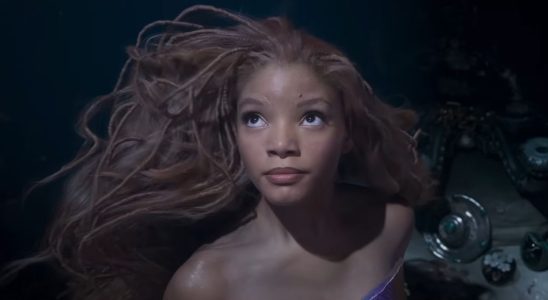 Halle Bailey under the sea as Ariel in The Little Mermaid 2023