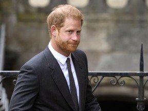 Le prince Harry arrive à la Royal Courts Of Justice de Londres, le jeudi 30 mars 2023.