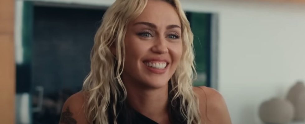 Miley Cyrus interview for River music video