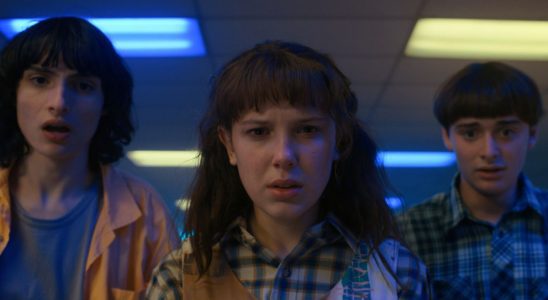Eleven, Mike and Will in Stranger Things.