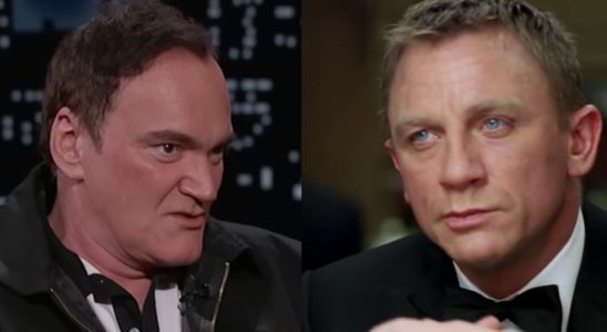 Tarantino appearing on Jimmy Kimmel Live!, Daniel Craig