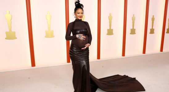 Rihanna on the red carpet at the 2023 Oscars