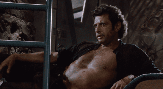 Jeff Goldblum shirtless in Jurassic Park