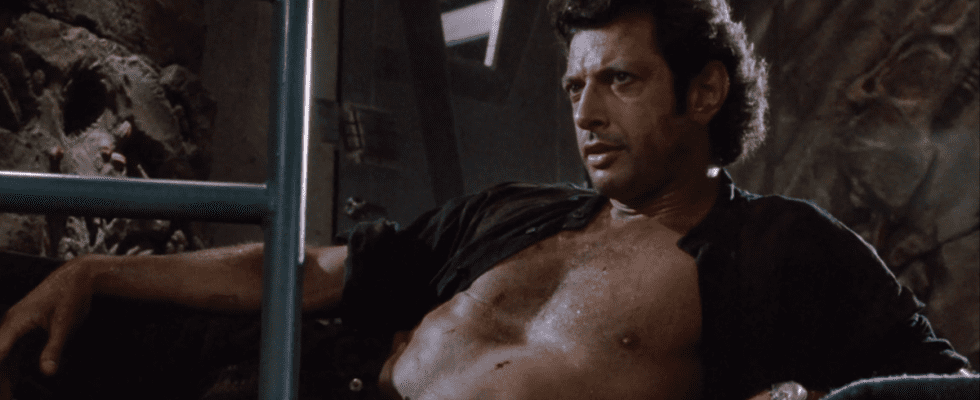 Jeff Goldblum shirtless in Jurassic Park