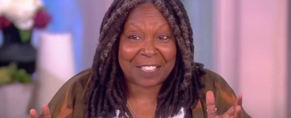 Whoopi Goldberg in conversation on the set of The View.