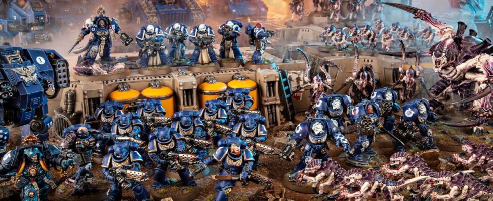 Ultramarines and Tyranids clash on the battlefield in Warhammer 40,000 Leviathan