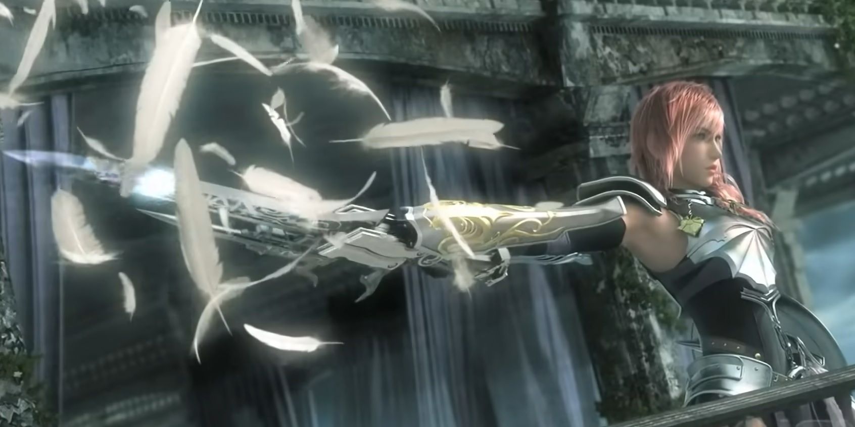 Lightning brandit une épée dans Final Fantasy 13-2
