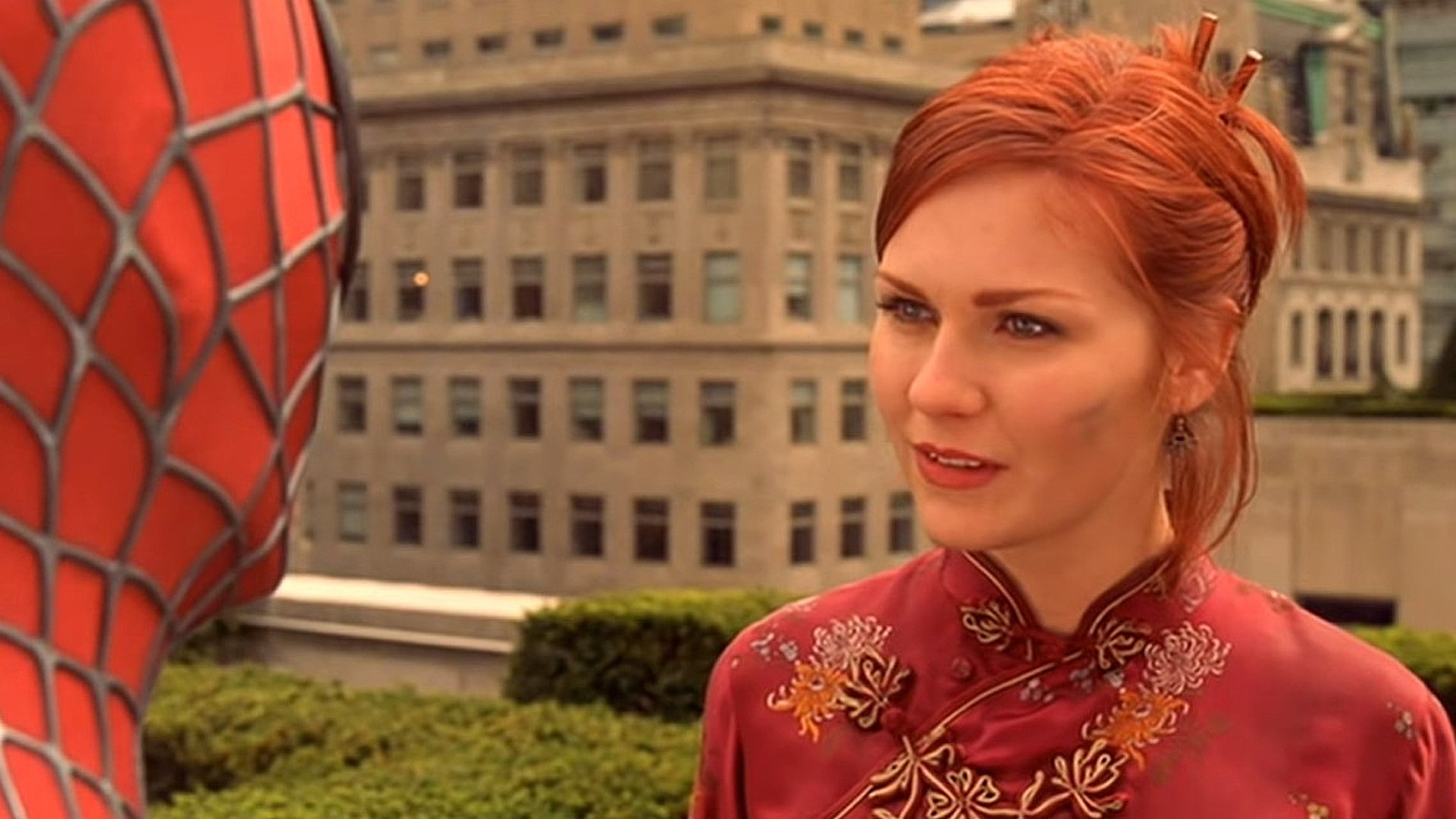 Kirsten Dunst dans le rôle de Mary-Jane Watson dans Spider-Man